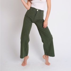 Jesse Kamm Sailor Pants. Size 4. Olive. Excellent condition - brand new.